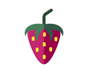 Strawberry vector illustration. flat design