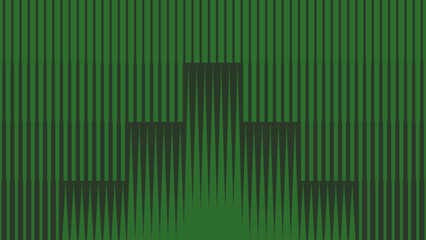 podium line art green color. simple seamless stair lines art ver2