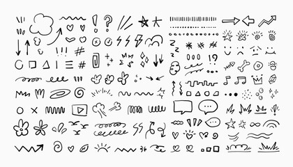 Creative art doodle hand drawing style