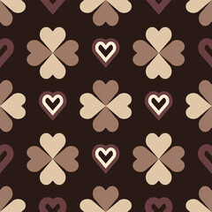 Romantic Minimalist Geometric Mid Mod Seamless Pattern