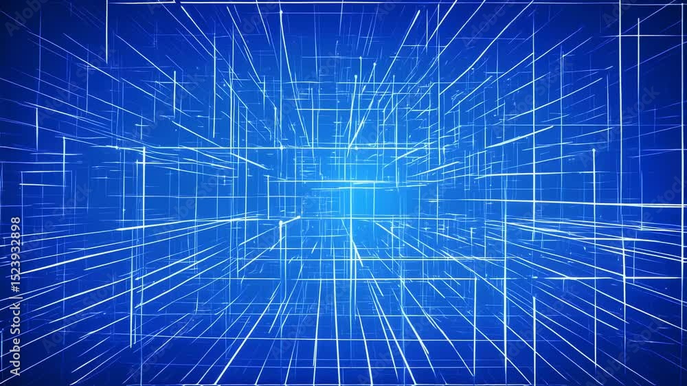 Poster abstract futuristic digital grid background with glowing light effect animation