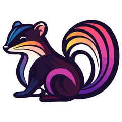 skunk, animal, vector, transparent background, creature, mephitis mephitis, cute, mammal, nature, polecat, rodent, wildlife, isolated