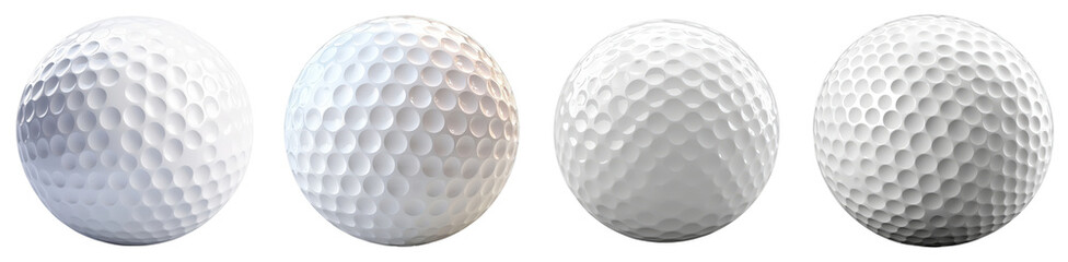 Cute Model Icon of Golf Ball with Stitched Surface Details