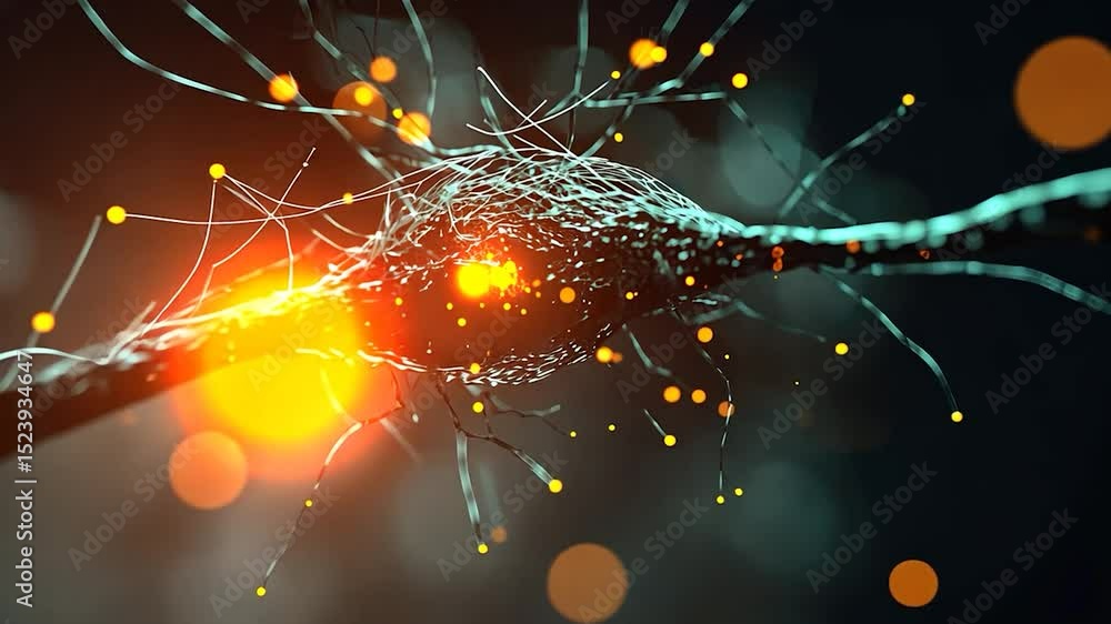 Poster Neural network structure in detailed view.
