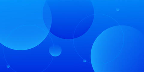 Abstract blue background with circles. Vector illustration
