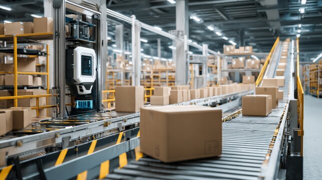 Future factory express intelligent warehouse automated parcel sorting logistics