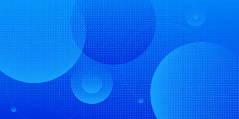 Abstract blue background with circles. Vector illustration