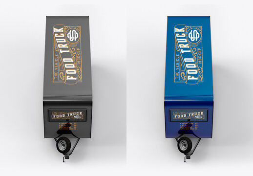 Classic Trailer Food Truck Mockup
