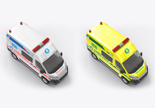 Van Ambulance Mockup