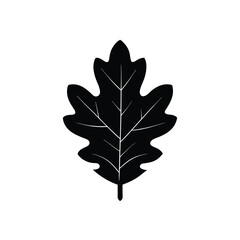 Fototapeta premium Oak Tree Vector Silhouette Sprawling Retro