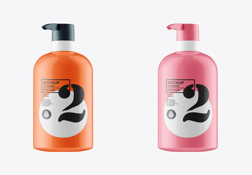 Plastic Pump Bottle mockup