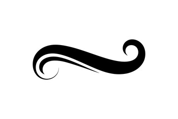 Black swirl flourish decorative vector graphic art