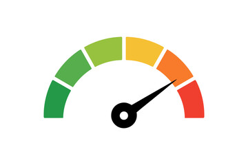 Performance meter gauge indicator dashboard vector