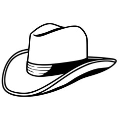 Cartoon cowboy hat silhouette