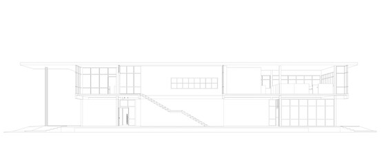 3D illustration of building structure