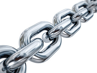Obraz premium metal chain isolated on white