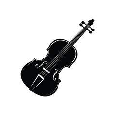 Naklejka premium Violin Bow Vector Silhouette Elegant Green