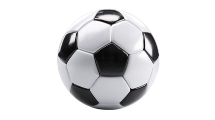 Obraz premium Classic black and white soccer ball isolated on high resolution image perfect for sports websites and graphic designs detailed texture and realistic on transparent background game