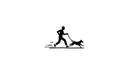 Person jogging with dog on leash