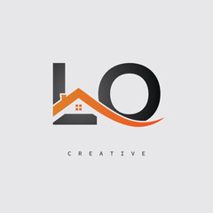 LO Real Estate Creative Logo – Minimalist House Roof Monogram for Property, Realtor & Construction Branding	
