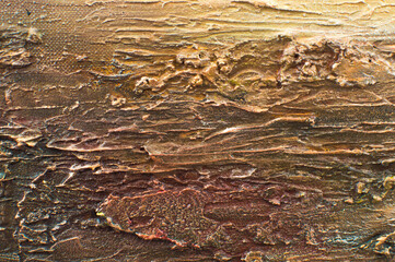 Bright abstract artistic modern horizontal background. Hand drawing on canvas. Color Fragment of a...