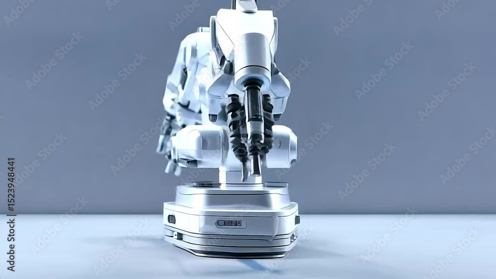 Poster robotic arm in a setting.