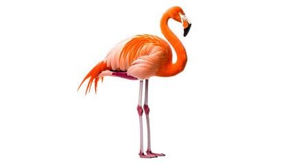 Obraz premium American flamingo bird isolated on transparent background