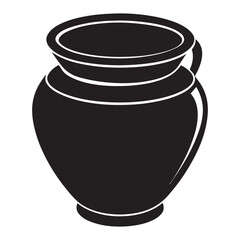 A ceramic flower pot isolated on a pure white background, realistic lighting and shadow, ideal for cut-out and compositing