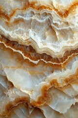 Obraz premium natural rainbow onyx, focusing on a harmonious beige palette. Include detailed textures and patterns characteristic of onyx stone