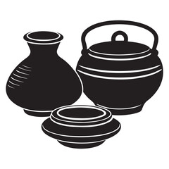 ceramic pot on white background