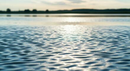 Obraz premium Close-up view of rippled water surface.