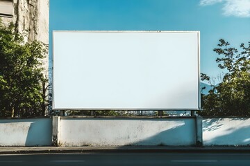Empty Minimalist Billboard Mockup for High-Visibility Urban Advertising and Branding Display