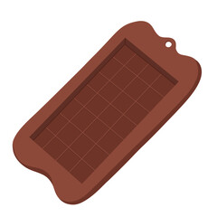Vector illustration of a chocolate mold with rectangular cavities. Hand drawn baking object. Use for dessert packaging, kitchen visuals, product design, recipe books, branding or stickers
