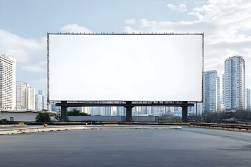 Obraz premium Enormous Empty Blank Billboard Used for High-Visibility Advertising in Urban Commercial Spaces