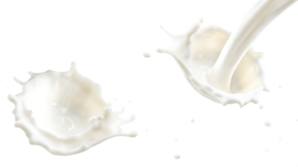  splash of milk or cream isolated on white background PNG