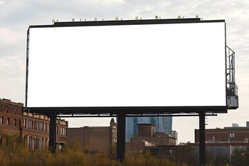 Blank Billboard Advertising Hoarding for High-Visibility Urban Branding and Promotional Display