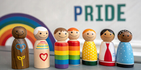 LGBTQ Concept for Celebrating the month of pride in vibrant diversity with love and acceptance