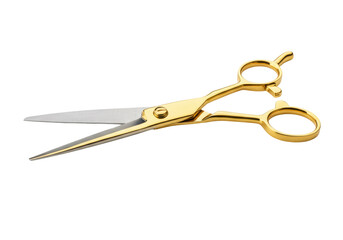 Isolated Shiny Gold Plated Scissors