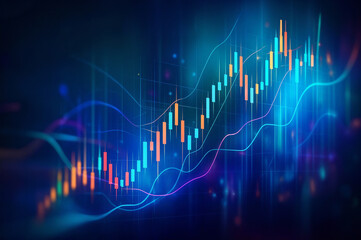 stock market graphs on screen