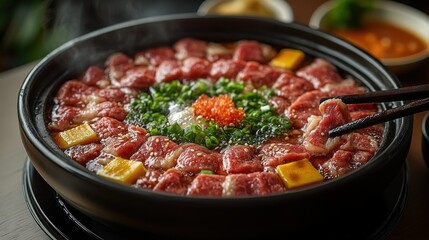 Beef hot pot dish culinary food