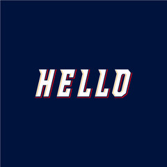 Hello simple greeting letter vector, Speech bubble with hello quote. Hand drawn lettering. Modern brush calligraphy. Vector