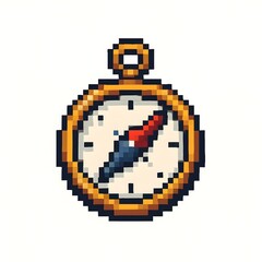 Obraz premium pixel art compass