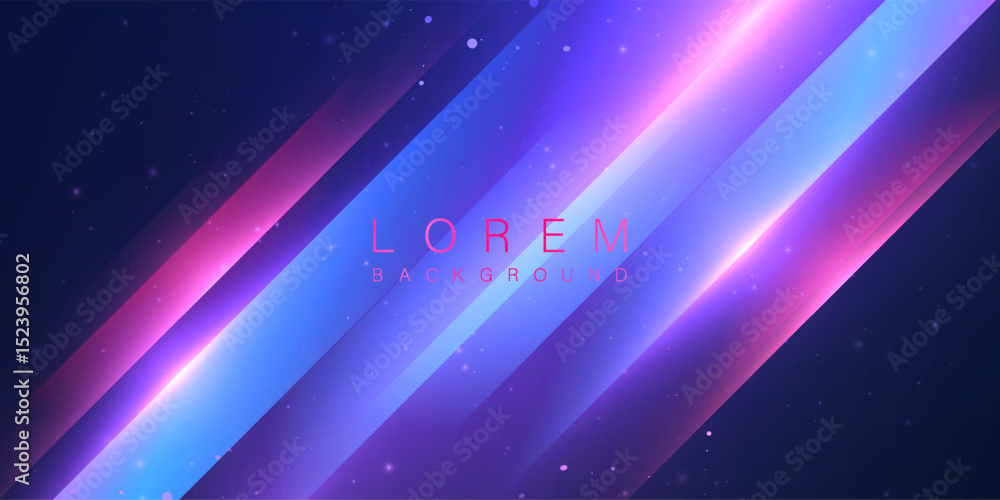 Poster abstract glowing background with purple light rays and soft blur effects. suitable for modern tech b