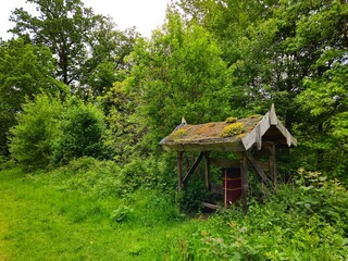 Bienenstock im WeltWald Harz im Mai bei Bad Grund, Osterode am Harz, Göttingen, Harz, Niedersachsen