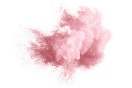Abstract pink and white powder explosion isolated on high resolution image perfect for design projects and creative visuals stunning artistic pink dust on transparent background