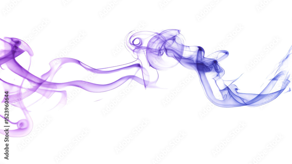 Poster abstract purple and blue smoke swirls on design element for graphic design projects and digital art 