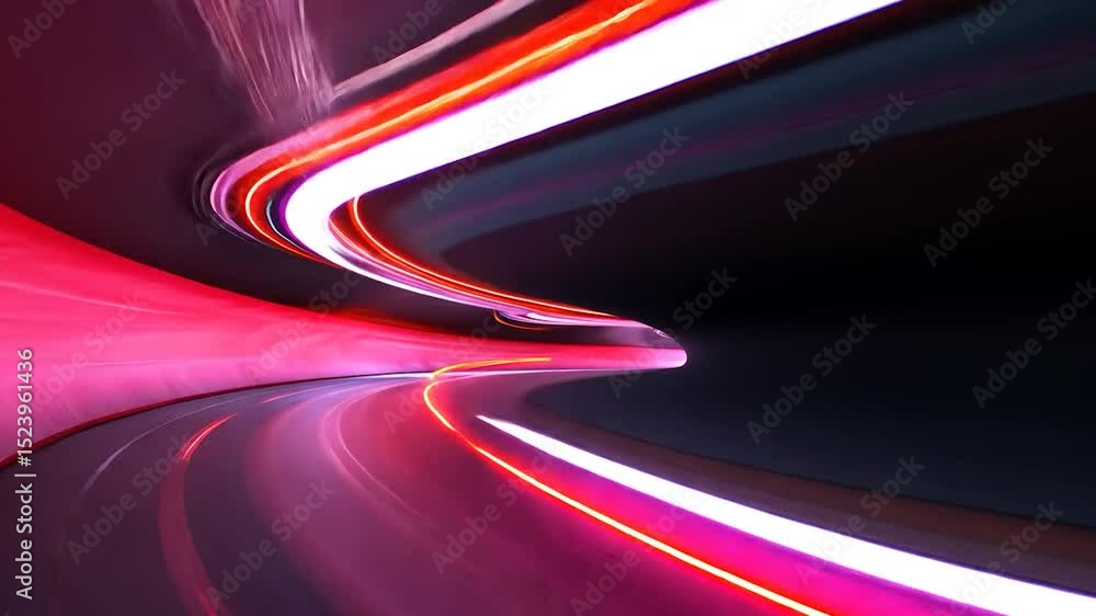 Poster Abstract light trails in a tunnel effect