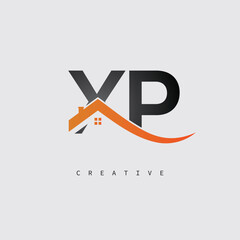 YP Real Estate Creative Logo – Minimalist House Roof Monogram for Property, Realtor & Construction Branding
