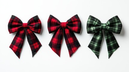 Plaid Bows Christmas Decoration.
