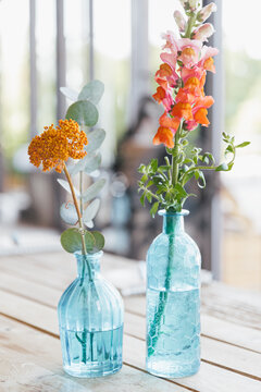 flowers in vase on a wedding